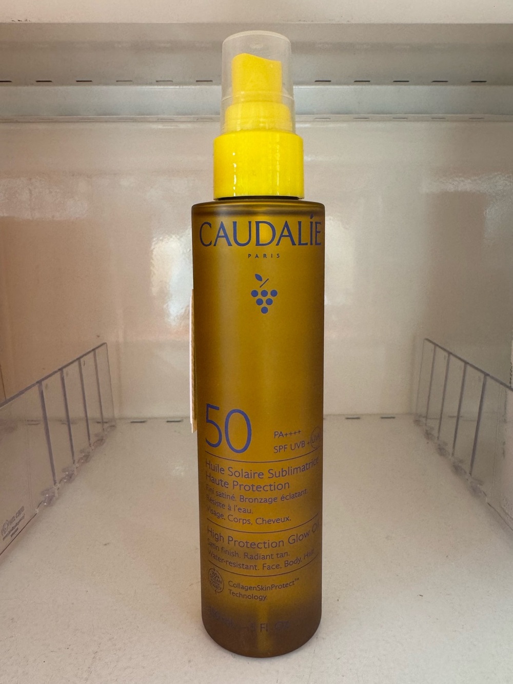 Caudalie SPF 50 High Protection Glow Oil sunscreen